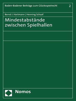 cover image of Mindestabstände zwischen Spielhallen